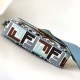 Fendi Baguette Multicolor canvas bag with FF embroidery Blue Fendi Baguette Multicolor canvas bag with FF embroidery Blue