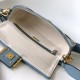 Fendi Baguette Multicolor canvas bag with FF embroidery Blue Fendi Baguette Multicolor canvas bag with FF embroidery Blue
