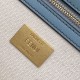 Fendi Baguette Multicolor canvas bag with FF embroidery Blue Fendi Baguette Multicolor canvas bag with FF embroidery Blue