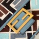 Fendi Baguette Multicolor canvas bag with FF embroidery Blue Fendi Baguette Multicolor canvas bag with FF embroidery Blue