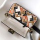 Fendi Baguette Multicolor canvas bag with FF embroidery Orange Fendi Baguette Multicolor canvas bag with FF embroidery Orange