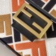 Fendi Baguette Multicolor canvas bag with FF embroidery Orange Fendi Baguette Multicolor canvas bag with FF embroidery Orange