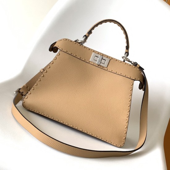 Fendi Peekaboo ISeeU Small Beige Selleria Bag Fendi Peekaboo ISeeU Small Beige Selleria Bag