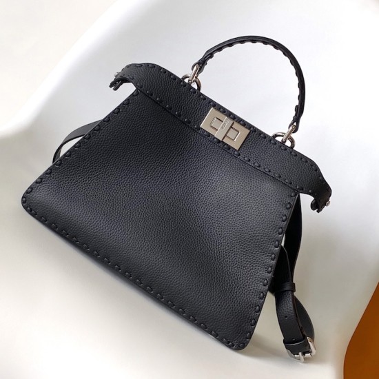 Fendi Peekaboo ISeeU Small Black Selleria Bag Fendi Peekaboo ISeeU Small Black Selleria Bag