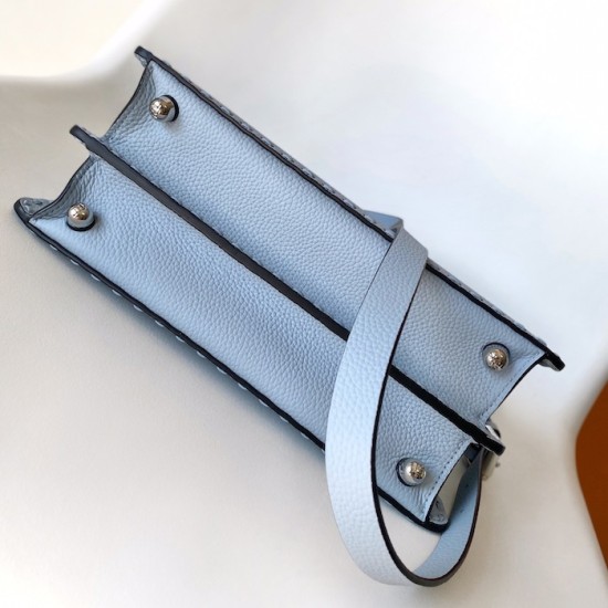 Fendi Peekaboo ISeeU Small Blue Selleria Bag Fendi Peekaboo ISeeU Small Blue Selleria Bag