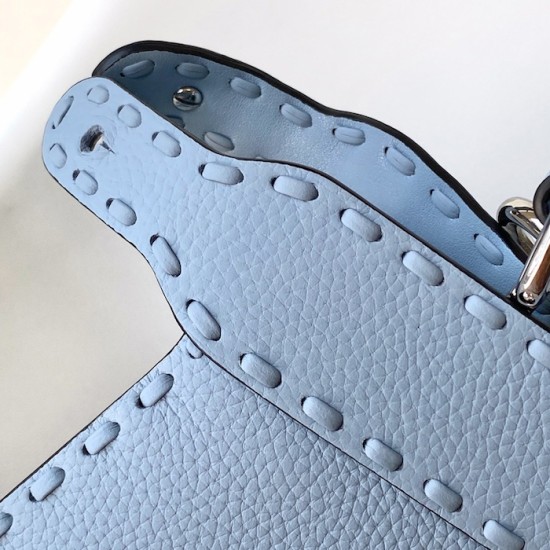Fendi Peekaboo ISeeU Small Blue Selleria Bag Fendi Peekaboo ISeeU Small Blue Selleria Bag