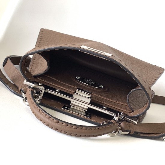 Fendi Peekaboo ISeeU Small Brown Selleria Bag Fendi Peekaboo ISeeU Small Brown Selleria Bag