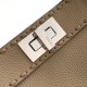 Fendi Peekaboo ISeeU Small Grey Selleria Bag Fendi Peekaboo ISeeU Small Grey Selleria Bag