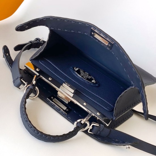 Fendi Peekaboo ISeeU Small Navy Selleria Bag Fendi Peekaboo ISeeU Small Navy Selleria Bag