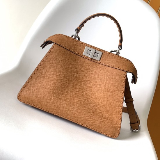 Fendi Peekaboo ISeeU Small Tan Selleria Bag Fendi Peekaboo ISeeU Small Tan Selleria Bag