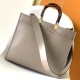 Fendi Sunshine Medium Dark Grey Leather and Elaphe Shopper Fendi Sunshine Medium Dark Grey Leather and Elaphe Shopper