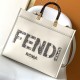 Fendi Sunshine Medium White Leather and Elaphe Shopper Fendi Sunshine Medium White Leather and Elaphe Shopper