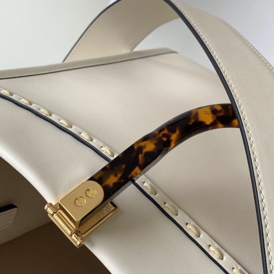 Fendi Sunshine Medium White Leather and Elaphe Shopper Fendi Sunshine Medium White Leather and Elaphe Shopper