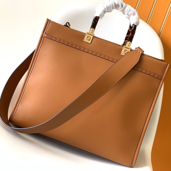 Fendi Sunshine Medium Brown Leather Shopper Fendi Sunshine Medium Brown Leather Shopper