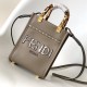 Fendi Mini Sunshine Shopper Dark Grey Leather and Elaphe Fendi Mini Sunshine Shopper Dark Grey Leather and Elaphe
