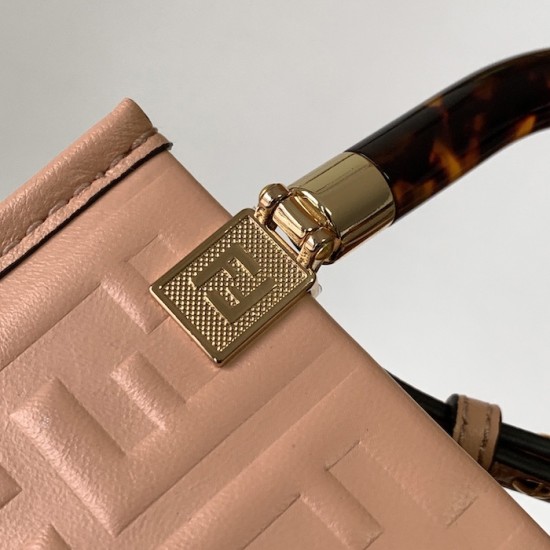 Fendi Mini Sunshine Shopper Pink FF Zucca Leather Fendi Mini Sunshine Shopper Pink FF Zucca Leather