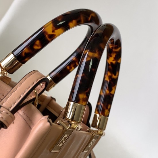 Fendi Mini Sunshine Shopper Pink FF Zucca Leather Fendi Mini Sunshine Shopper Pink FF Zucca Leather