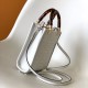 Fendi Mini Sunshine Shopper White FF Zucca Leather Fendi Mini Sunshine Shopper White FF Zucca Leather