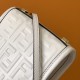Fendi Mini Sunshine Shopper White FF Zucca Leather Fendi Mini Sunshine Shopper White FF Zucca Leather