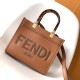 Fendi Sunshine Small Brown Leather Shopper Fendi Sunshine Small Brown Leather Shopper