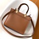Fendi Sunshine Small Brown Leather Shopper Fendi Sunshine Small Brown Leather Shopper