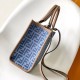 Fendi Sunshine Small Brown FF jacquard fabric bag blue Fendi Sunshine Small Brown FF jacquard fabric bag blue