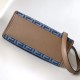 Fendi Sunshine Small Brown FF jacquard fabric bag blue Fendi Sunshine Small Brown FF jacquard fabric bag blue