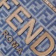 Fendi Sunshine Small Brown FF jacquard fabric bag blue Fendi Sunshine Small Brown FF jacquard fabric bag blue