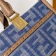 Fendi Sunshine Small Brown FF jacquard fabric bag blue Fendi Sunshine Small Brown FF jacquard fabric bag blue
