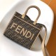 Fendi Sunshine Small Brown FF jacquard fabric bag Fendi Sunshine Small Brown FF jacquard fabric bag