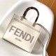 Fendi Sunshine Small White Leather Shopper Fendi Sunshine Small White Leather Shopper