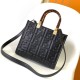 Fendi Sunshine Small Black FF Zucca Leather Shopper Fendi Sunshine Small Black FF Zucca Leather Shopper