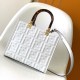 Fendi Sunshine Small White FF Zucca Leather Shopper Fendi Sunshine Small White FF Zucca Leather Shopper