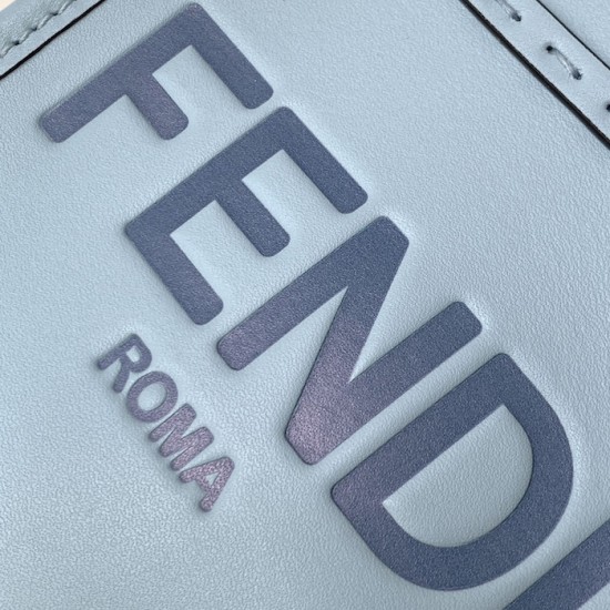 Fendi Mini Sunshine Shopper Light Blue Leather Mini Bag Fendi Mini Sunshine Shopper Light Blue Leather Mini Bag