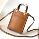 Fendi Mini Sunshine Shopper Brown Leather Mini Bag Fendi Mini Sunshine Shopper Brown Leather Mini Bag