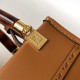 Fendi Mini Sunshine Shopper Brown Leather Mini Bag Fendi Mini Sunshine Shopper Brown Leather Mini Bag