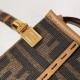 Fendi Mini Sunshine Shopper Brown FF jacquard fabric bag Fendi Mini Sunshine Shopper Brown FF jacquard fabric bag