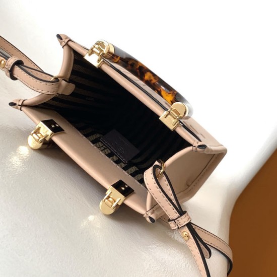 Fendi Mini Sunshine Shopper Pink Leather Mini Bag Fendi Mini Sunshine Shopper Pink Leather Mini Bag