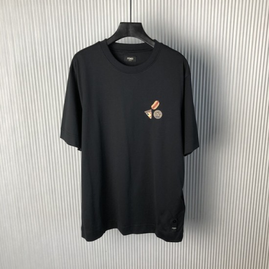 Fendi Black cotton Fendilicious T-shirt Fendi Black cotton Fendilicious T-shirt