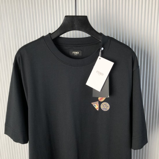 Fendi Black cotton Fendilicious T-shirt Fendi Black cotton Fendilicious T-shirt