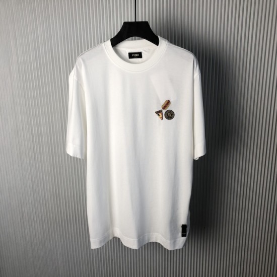 Fendi White Color cotton Fendilicious T-shirt Fendi White Color cotton Fendilicious T-shirt