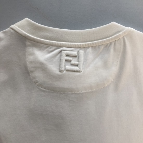 Fendi White Color cotton Fendilicious T-shirt Fendi White Color cotton Fendilicious T-shirt