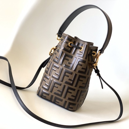 Fendi Mon Tresor Brown Leather Mini Bag Fendi Mon Tresor Brown Leather Mini Bag
