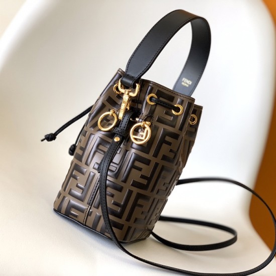 Fendi Mon Tresor Brown Leather Mini Bag Fendi Mon Tresor Brown Leather Mini Bag