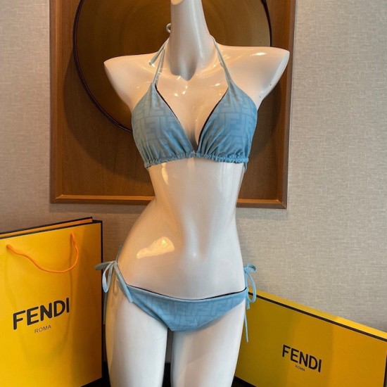 Fendi Blue Lycra Reversible Bikini Fendi Blue Lycra Reversible Bikini