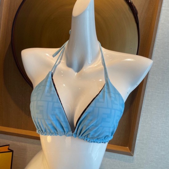 Fendi Blue Lycra Reversible Bikini Fendi Blue Lycra Reversible Bikini