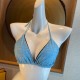 Fendi Blue Lycra Reversible Bikini Fendi Blue Lycra Reversible Bikini
