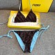 Fendi Blue Lycra Reversible Bikini Fendi Blue Lycra Reversible Bikini