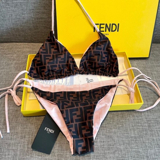Fendi Pink Lycra Reversible Bikini Fendi Pink Lycra Reversible Bikini