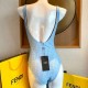 Fendi Reversible One-Piece Swimsuit Blue Fendi Reversible One-Piece Swimsuit Blue